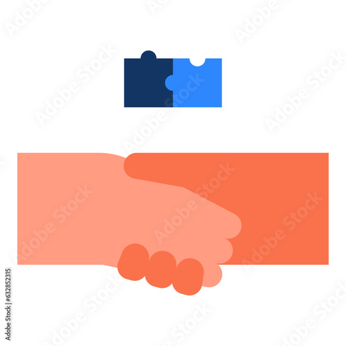 Shakehand flat icon
