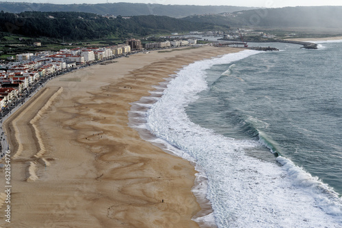 Town of Nazare, Portugal - view below the cliffs