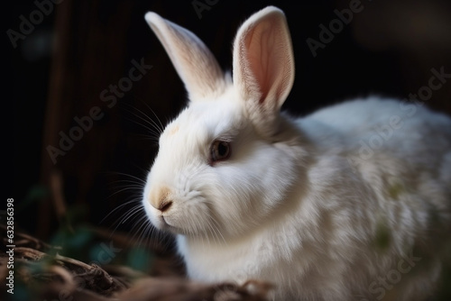 White Bunny's Soft Fur Close-Up, Rabbit, bokeh 