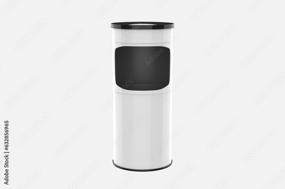 Matte Gallon Ashtray Receptacle Mockup. 3d illustration Matte Gallon Ashtray Receptacle Mockup. 3d illustration