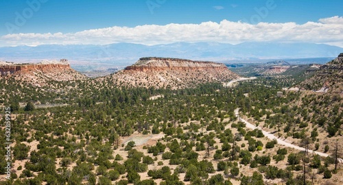 Schilderij op canvas A Los Alamos Butte in New Mexico