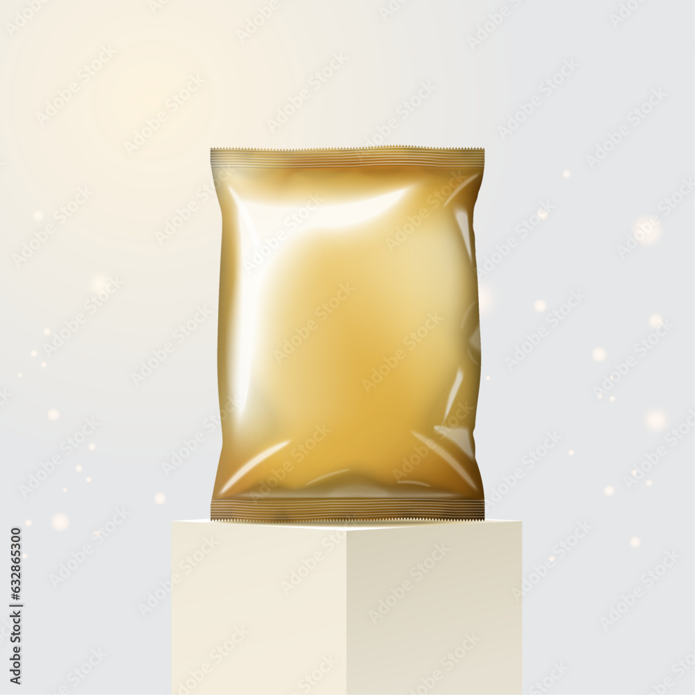 Vector Blank Plastic, Metallic Or Foil Bag For Packaging Design, Mockup Template For Coffee, Tea, Food Snack, Chips, Cookies, Peanuts, Candy. 3d Realistic Illustration Isolated On White Background Vector Blank Plastic, Metallic Or Foil Bag For Packaging Design, Mockup Template For Coffee, Tea, Food Snack, Chips, Cookies, Peanuts, Candy. 3d Realistic Illustration Isolated On White Background
