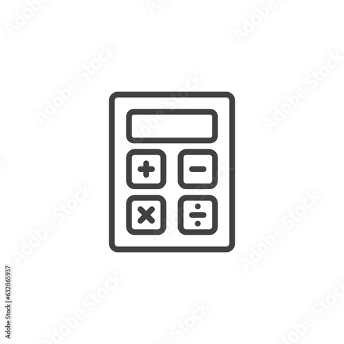 Calculator line icon