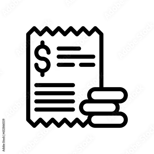 receipt line icon