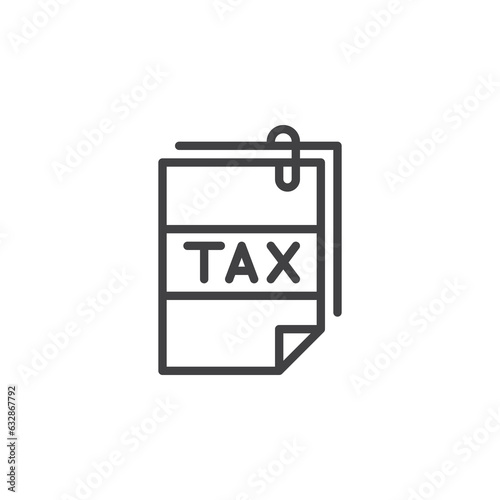 Tax form line icon