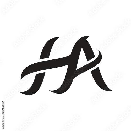 HA letter background vector design,HA logo design.