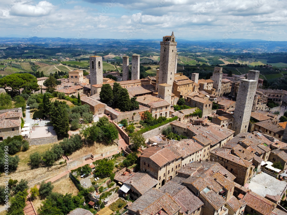 The town of San Gimignano in Tuscany