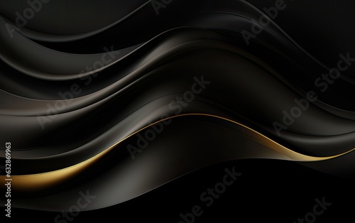 Abstract black curve texture background.