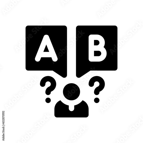 decision making glyph icon