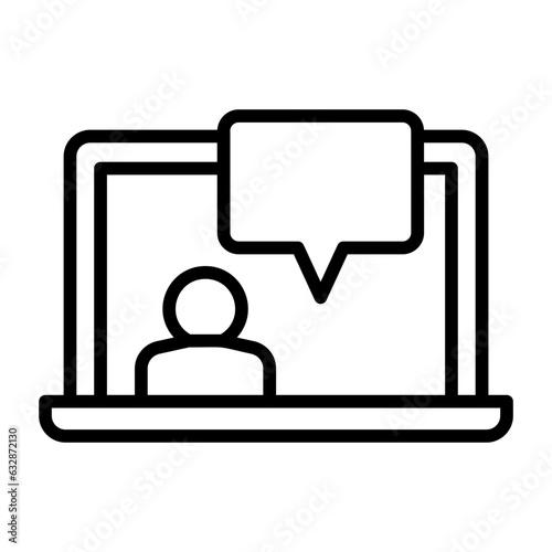 Virtual meeting, Online communication, Video call, Remote collaboration, Teleconferencing icon