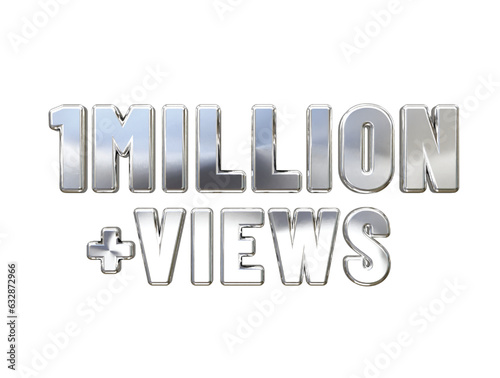 1 million 3d rendering text effect transparent vector