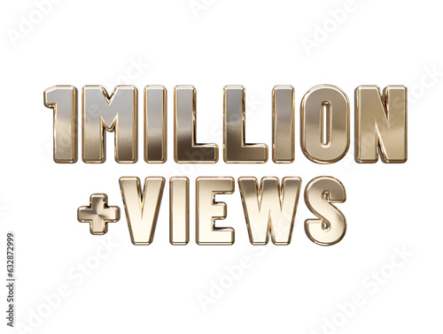 1 million 3d rendering text effect transparent vector