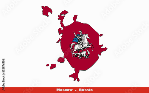 Moscow City Flag -  Political divisions of Russia (EPS)
