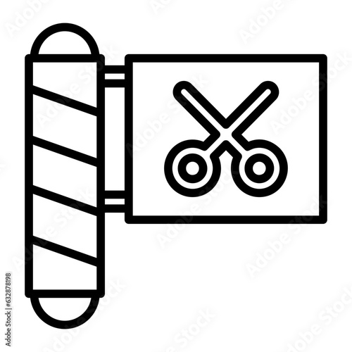 Barber salon, hair salon, grooming parlor, hairdressing shop, men's salon. icon