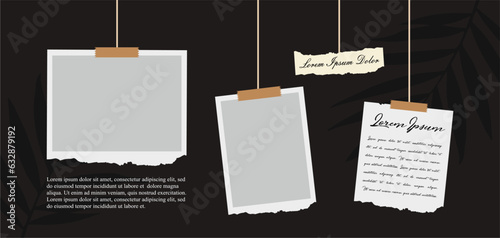Pictures or photos frame collage. comics page grid layout abstract photo frames and digital photo wall template
