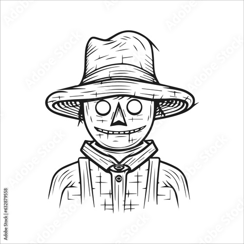  halloween scarecrow illustration