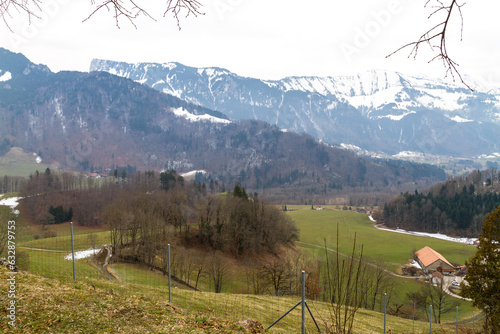 Alpine landscape in Switzerland