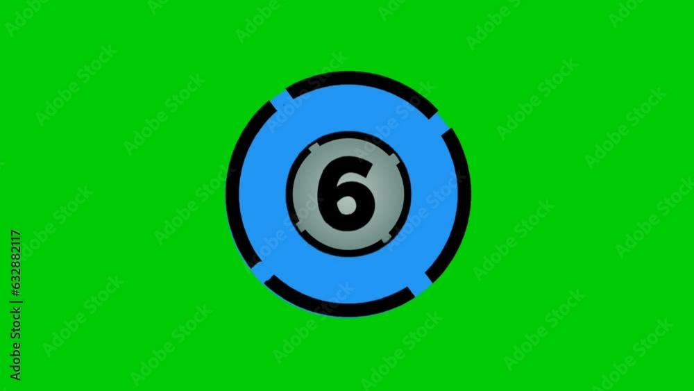 The countdown time from ten ends with one, green background screen The countdown time from ten ends with one, green background screen
