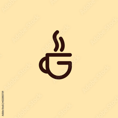 Letter G Cup Coffee Logo Design. G Coffee Logo