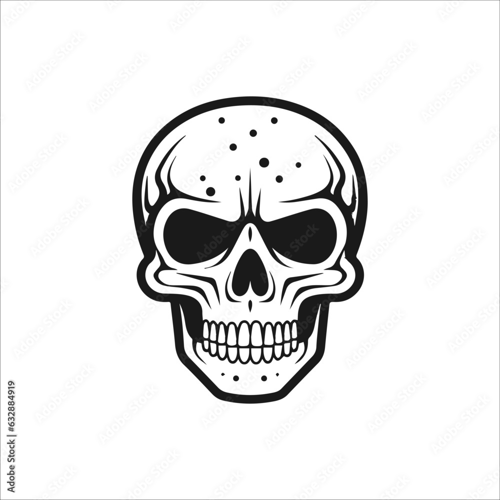 halloween skull illustration