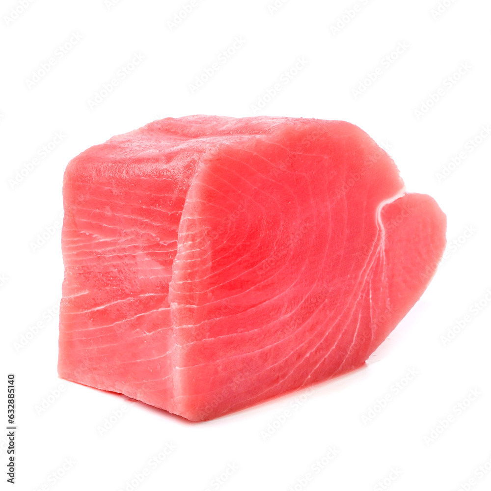 Tuna fillet on white background Tuna fillet on white background