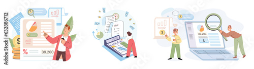 People analysis budget. Calculate financial plan of save income and expense management. Calculating tax and expenses, making financial checklist. Concept of finance accounting and calculation