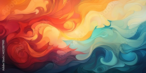 Abstract background colorful waves