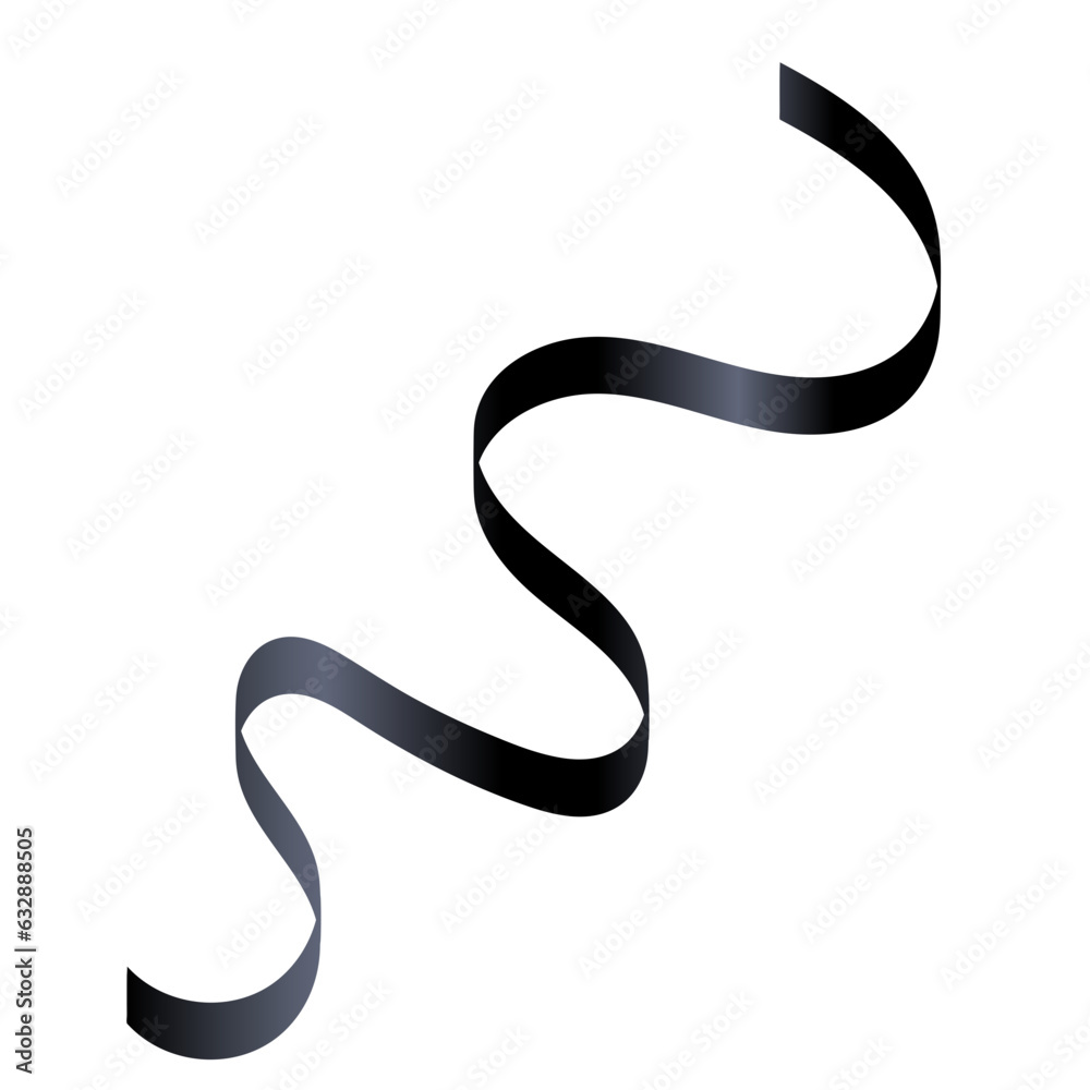 Fototapeta premium Realistic Black Ribbon