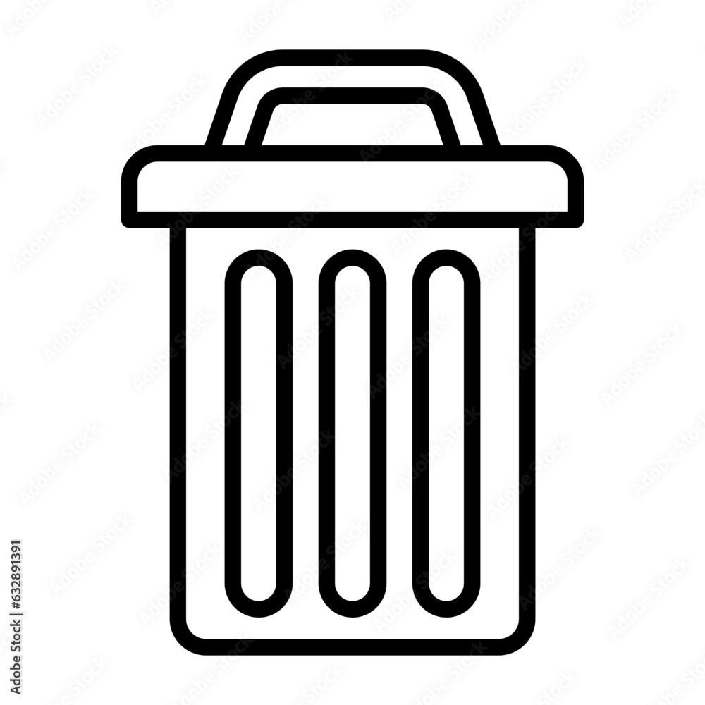 Garbage bin, rubbish bin, waste container, refuse bin, dustbin icon Garbage bin, rubbish bin, waste container, refuse bin, dustbin icon