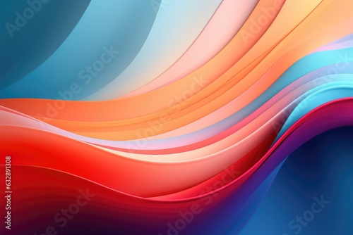 Smooth wave background with 3d style effect ai generated