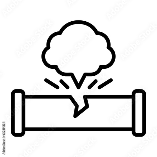 Spill, escape, seepage, discharge, leakage icon