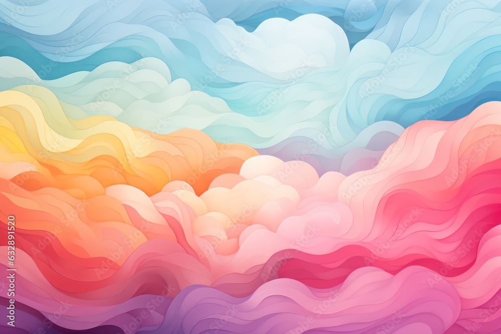 Abstract background with rainbow