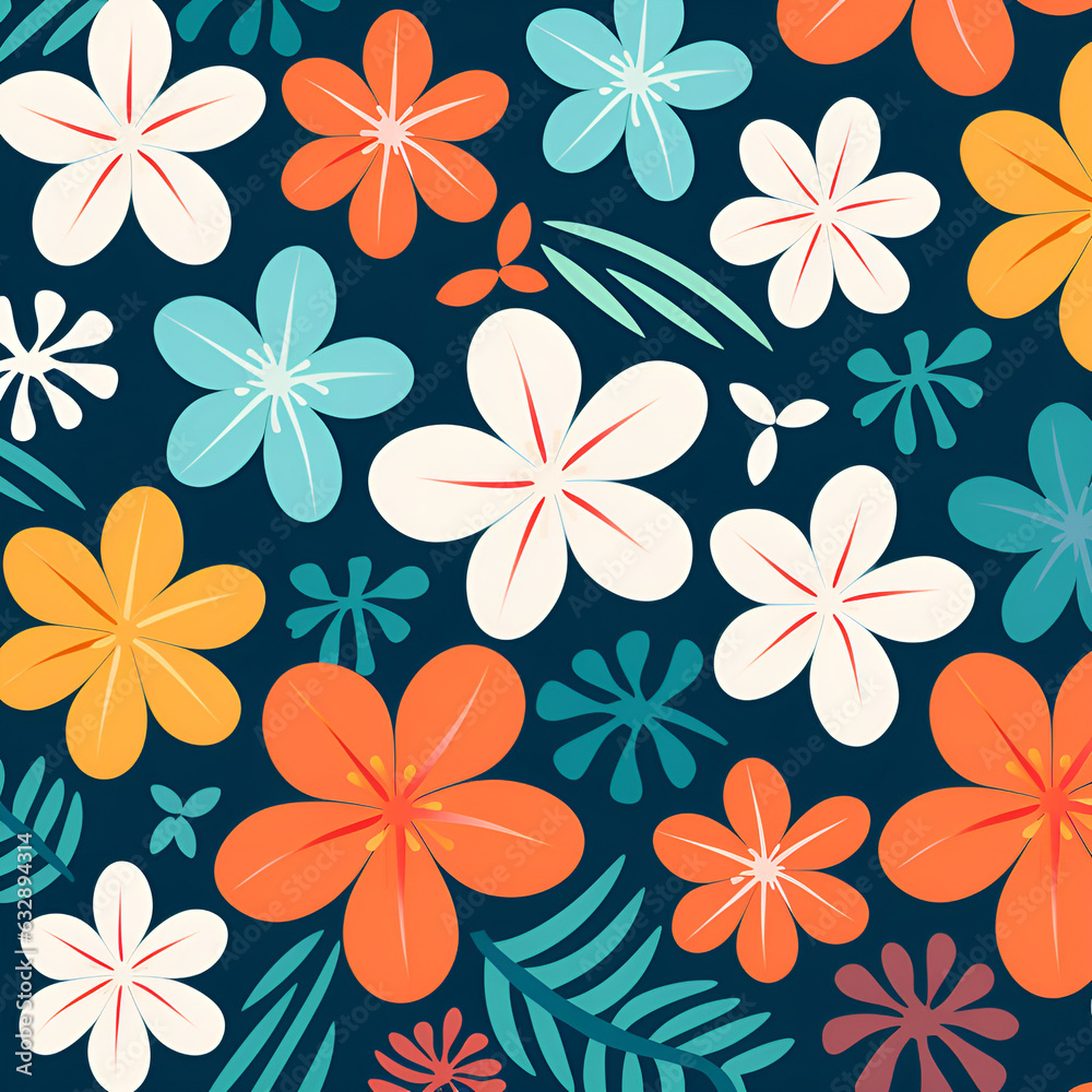 seamless pattern with flowers,blossom,leaf,ornament,cute,Ai generated seamless pattern with flowers,blossom,leaf,ornament,cute,Ai generated