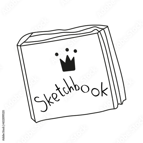 sketchbook illustration on a white background . Vector illustrationsketchbook illustration on a white background in doodle style