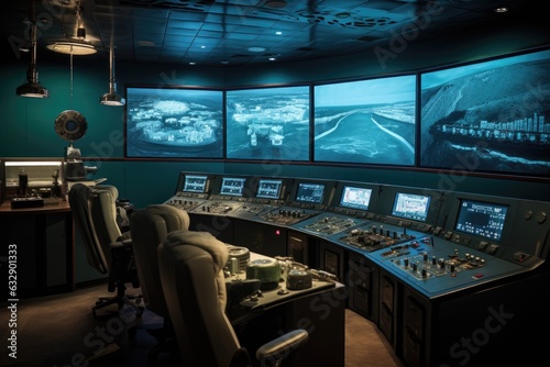 control room monitoring marine power plant operations