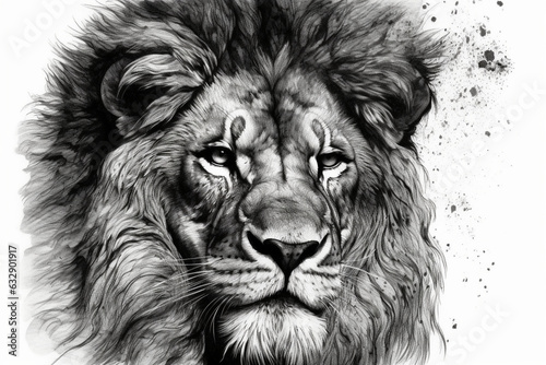 Lion portrait  Tattoo Sketches  