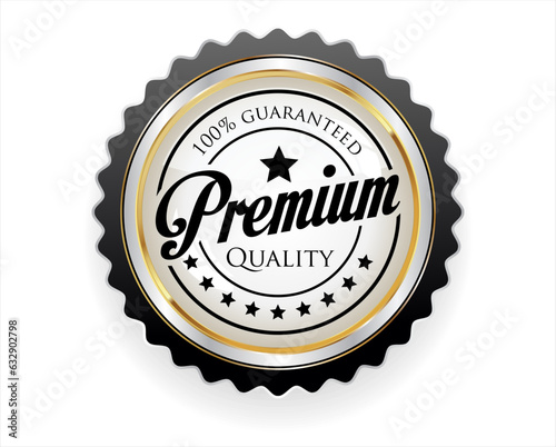 Premium quality golden design badge vector collection