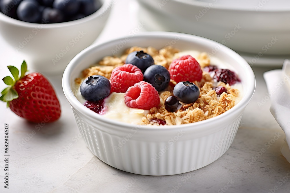 Fit and healthy baked oats with nuts and fruits. Fit and healthy baked oats with nuts and fruits.