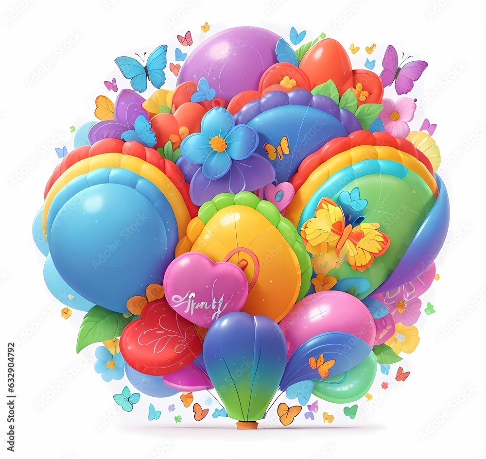 balloons with flowers cheerful balloons with flowers cheerful