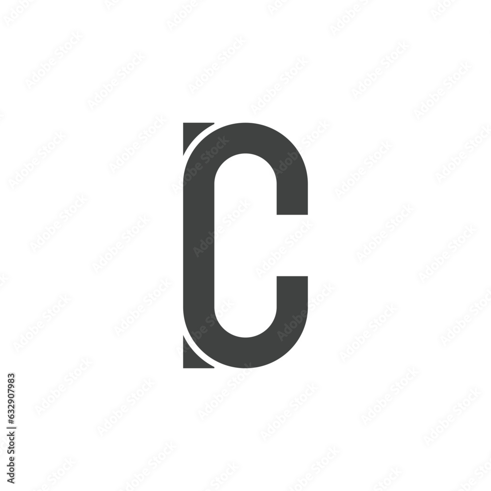 Initial alphabet letter C font icon Initial alphabet letter C font icon