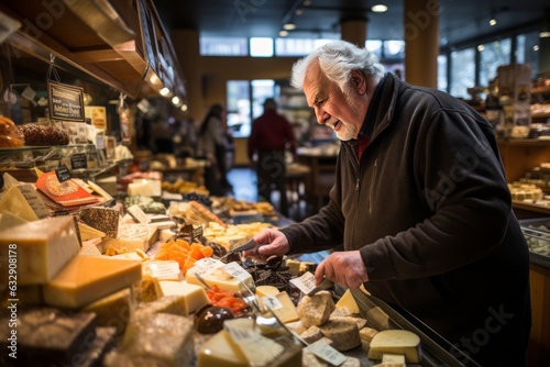 Customer Selecting Different Types Of Cheese, Generative AI