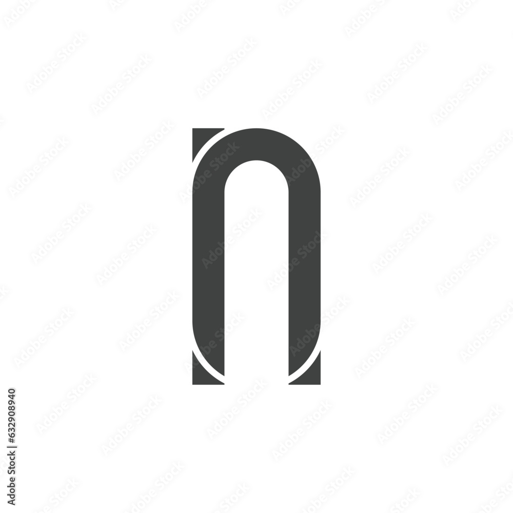Initial alphabet letter N font icon Initial alphabet letter N font icon