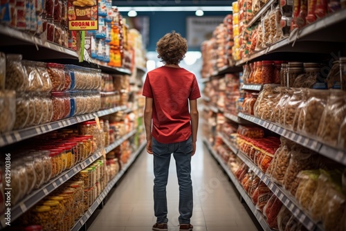 Wallpaper Mural Shopper Browsing Through The Canned Goods, Generative AI  Torontodigital.ca