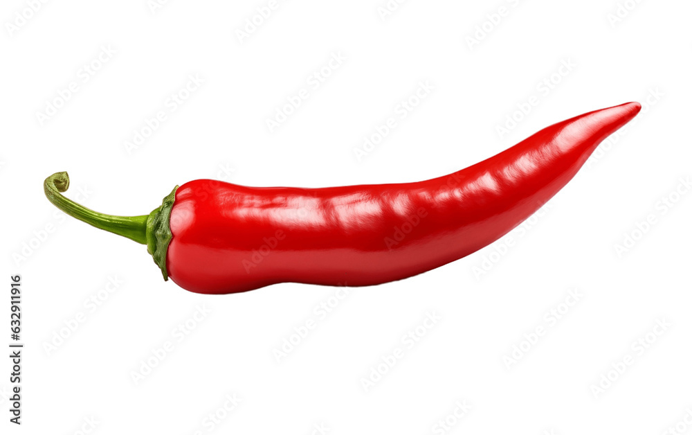 Isolated Transparent Background of Red Hot Chili Pepper. Generative AI