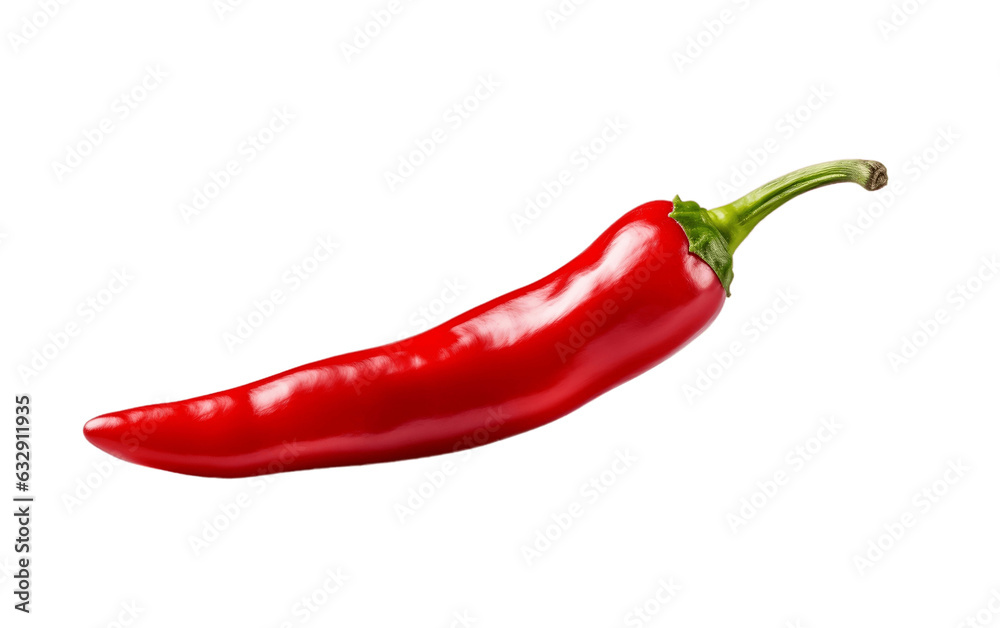 Isolated Transparent Background of Red Hot Chili Pepper. Generative AI