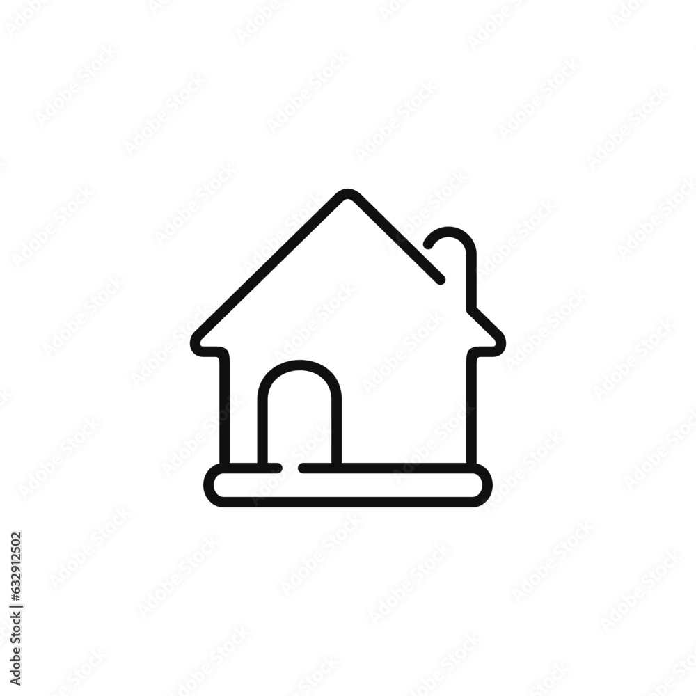 House line icon isolated on white background House line icon isolated on white background