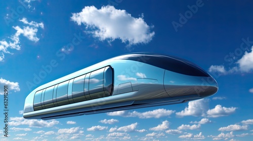 public transport of the future - train concept created using generative AI tools
