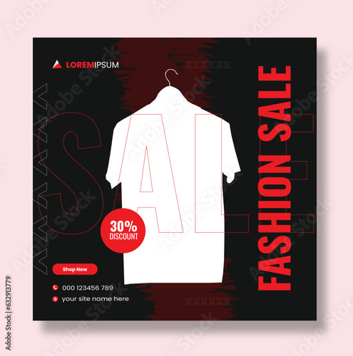 Fashion sale square social media post or banner template for new arrival promotion. 
Set of trendy Editable minimal square banner template.