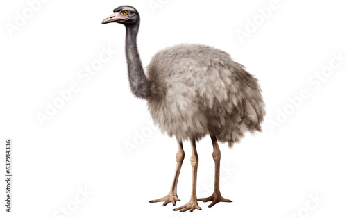 Ostrich Isolated on Transparent Background PNG. Generative AI
