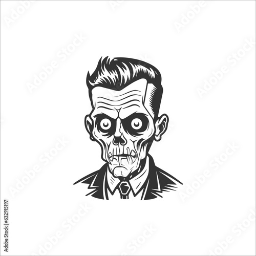 halloween zombie illustration 